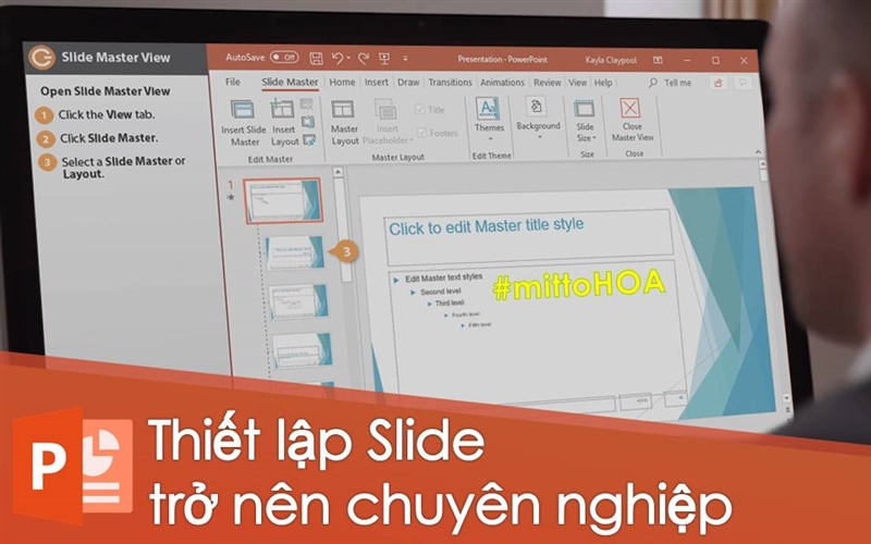 powerpoint, tạo slide chuyên nghiệp, slide master trong powerpoint, tin học MOS